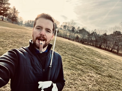 Henry enjoying his favorite pastime